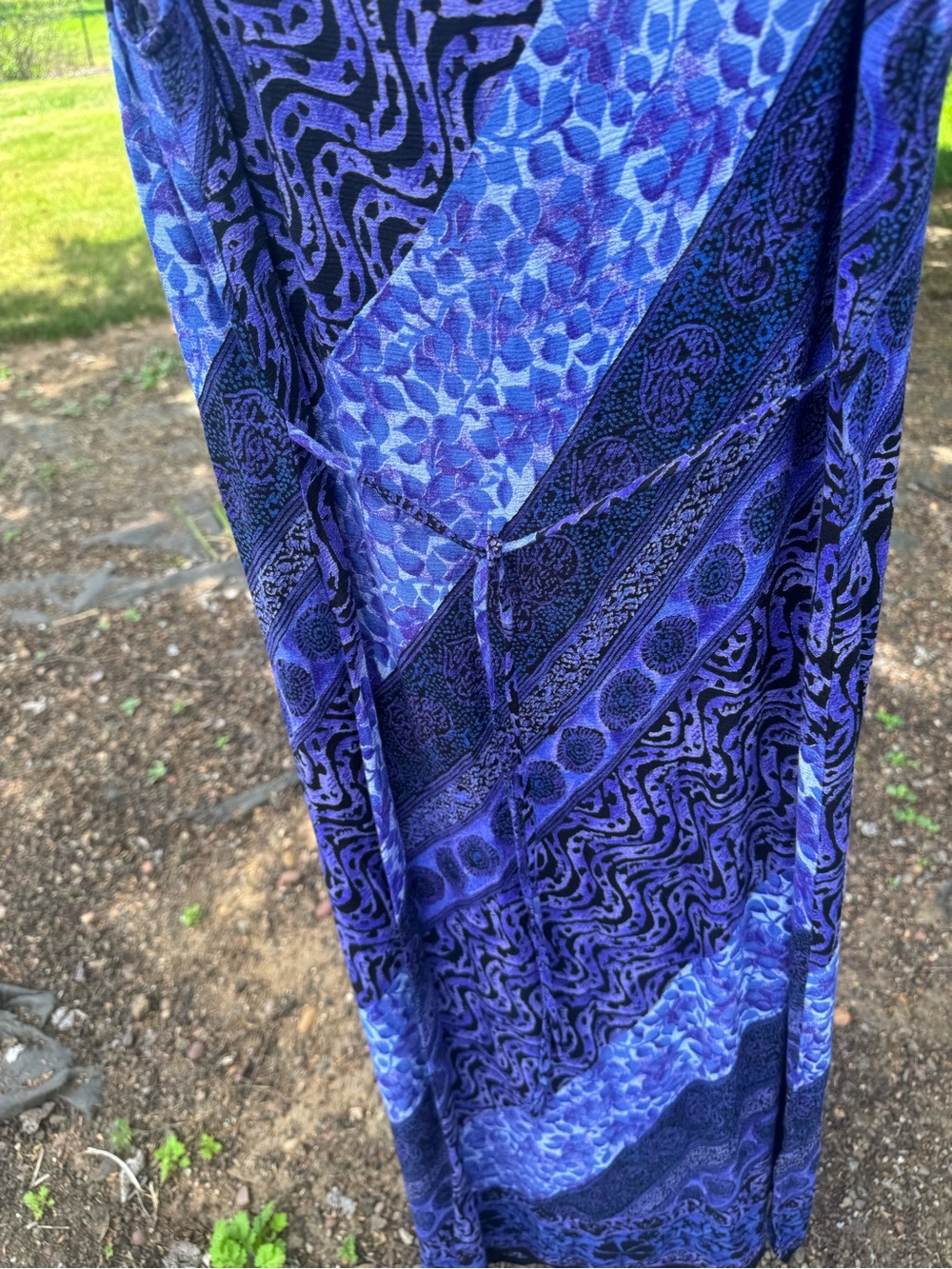 Rabbit Rabbit Rabbit Designs Sleeveless Purple Patterned Maxi - Picture 9 of 12